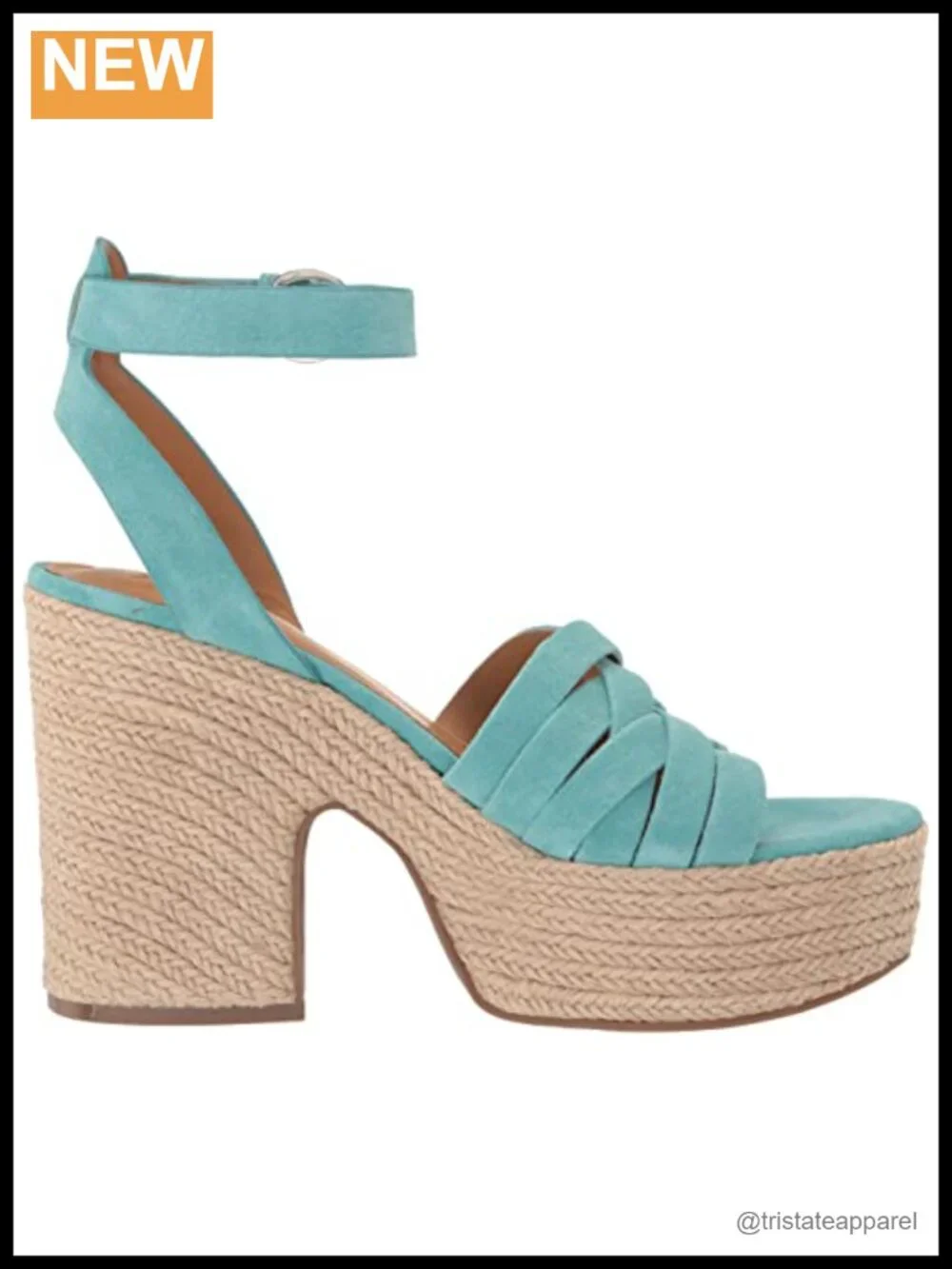 Woven Heel Espadrille Wedge Dress Sandal Almond Toe Ankle Strap